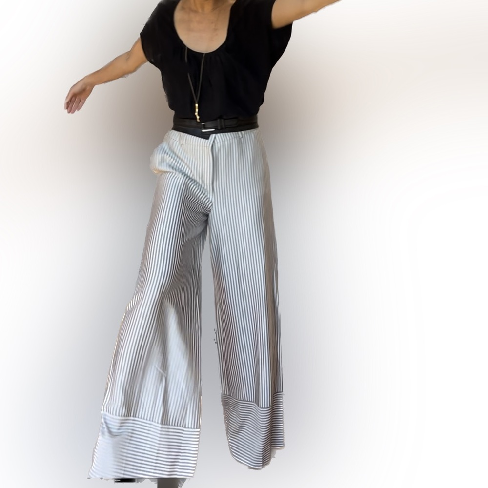BOSS by Hugo Boss striped wide leg pants (4)
